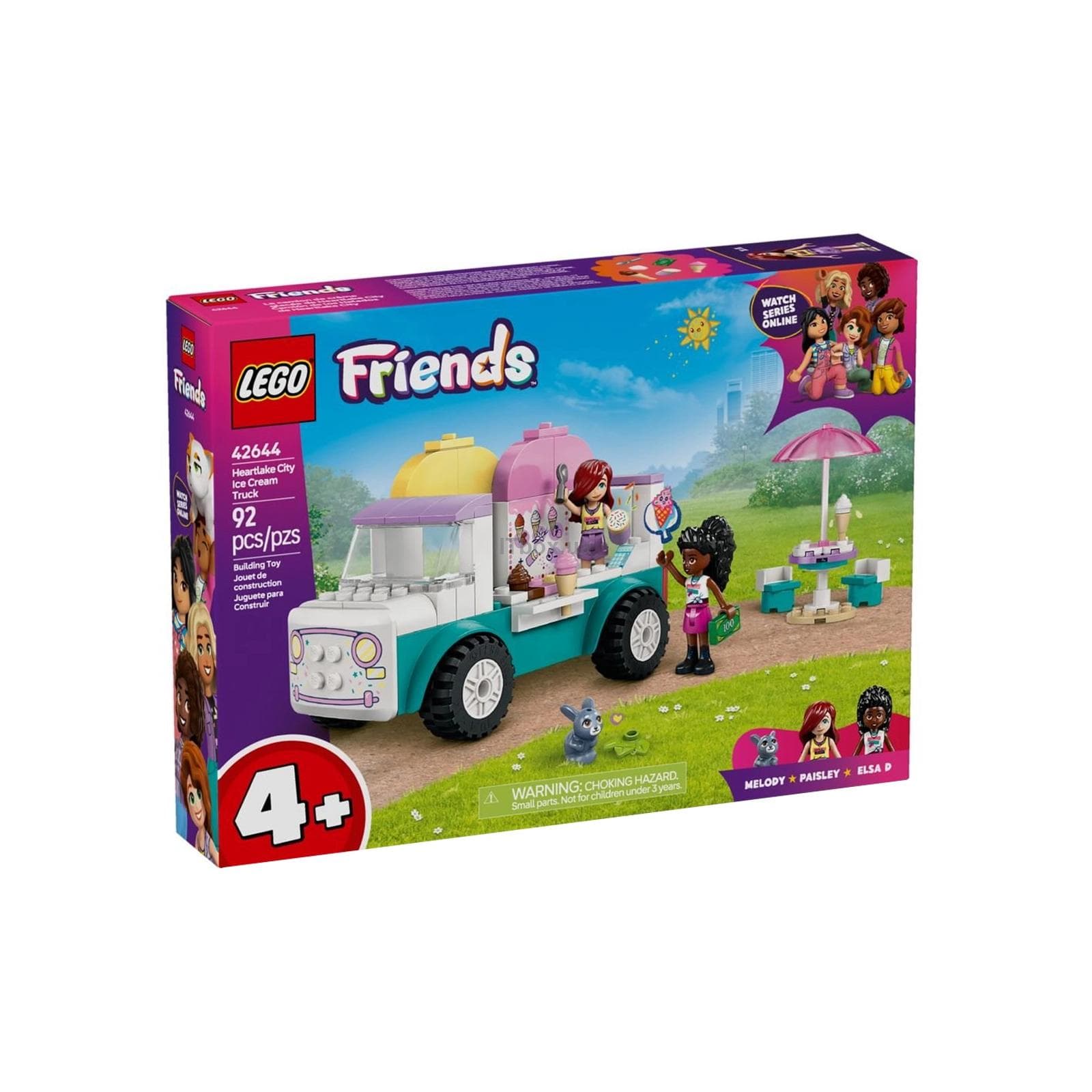 Конструктор Lego Friends Фургон с мороженым 92дет 42644 Конструктор Lego Friends Фургон с мороженым 92дет 42644