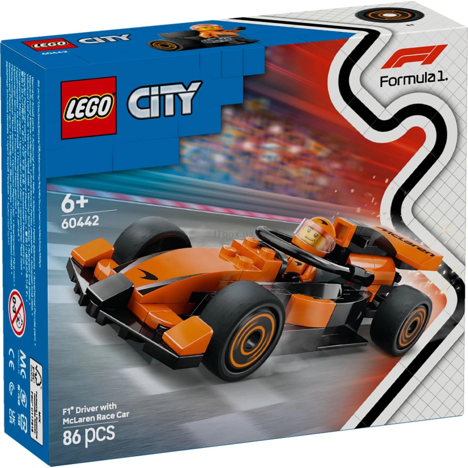 Конструктор Lego City Пілот F1 з автомобілем McLaren 86дет 60442