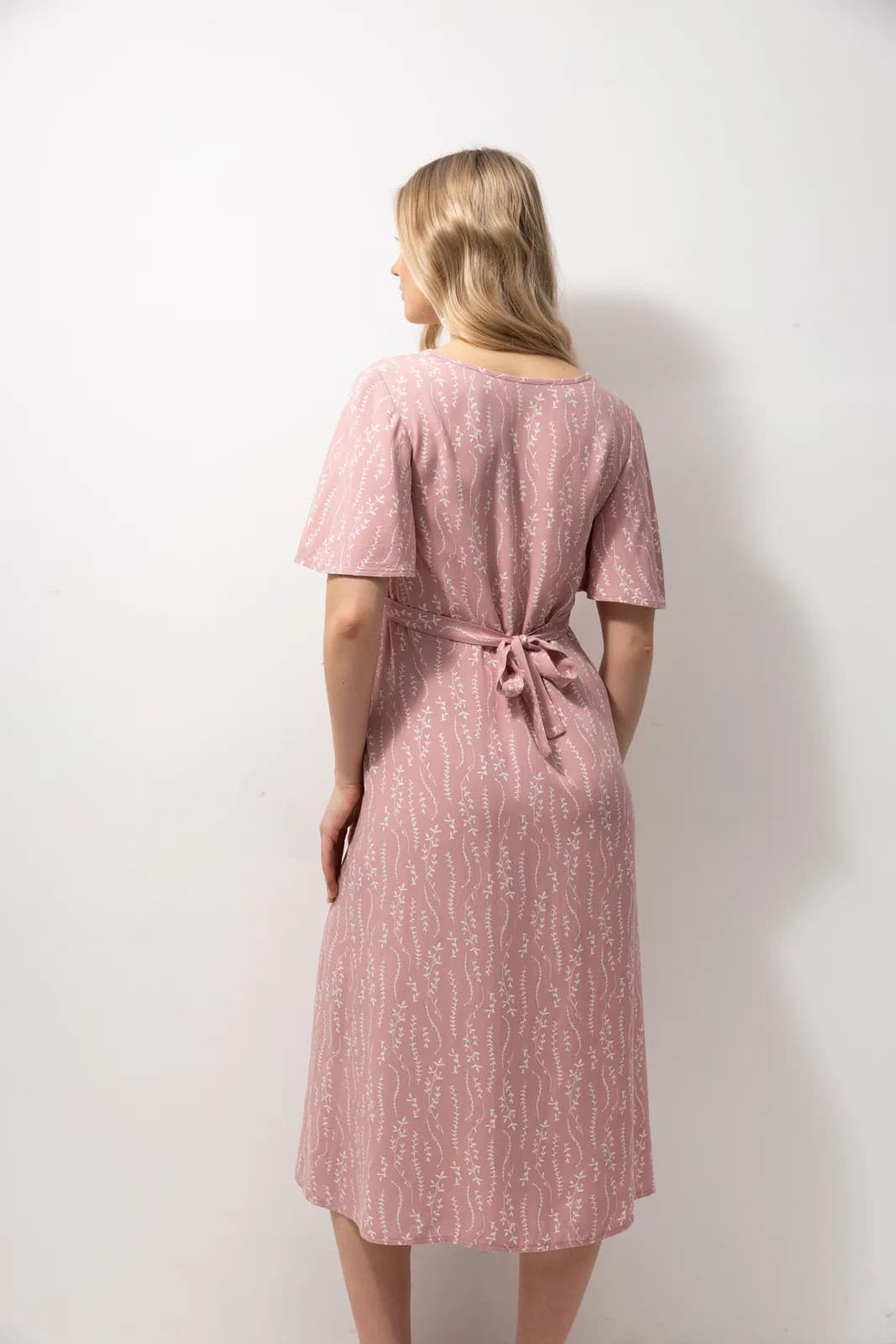Платье для беременных и кормления S-XXL Юла мама VANESSA DR-23.032 -розовый фото 6