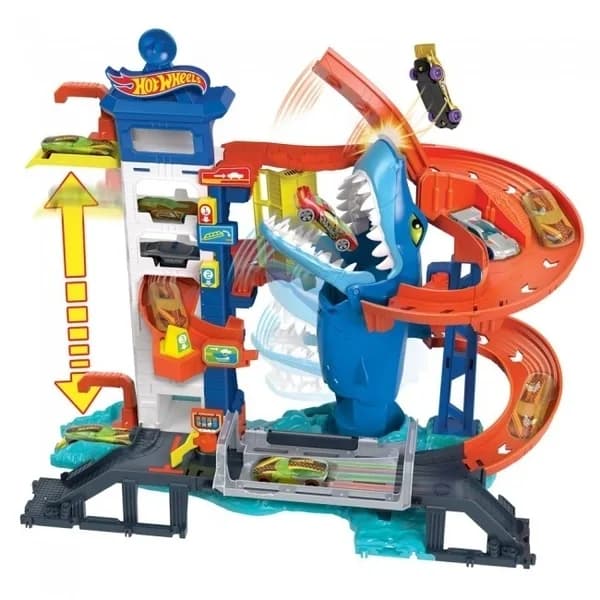 Набор игровой Hot Wheels Бегство от лютой акулы HDP06 фото 3