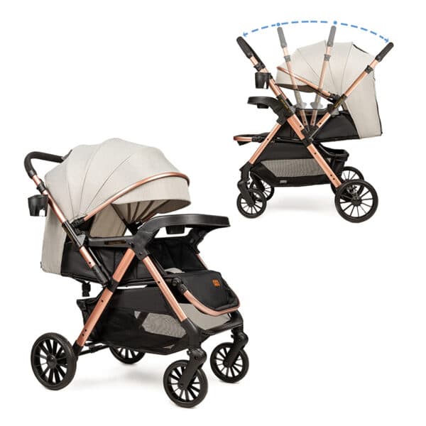 Коляска прогулочная Ninos Maxi 2 Light Grey Gold NM2025LG