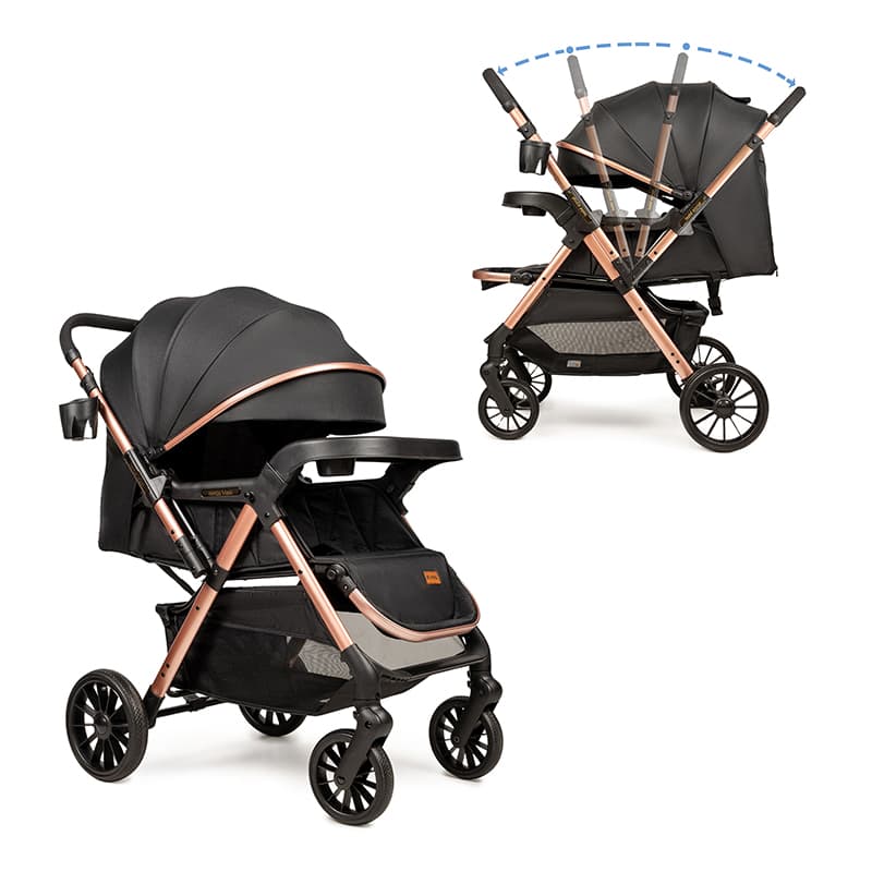 Коляска прогулочная Ninos Maxi 2 Black Gold NM2025BG