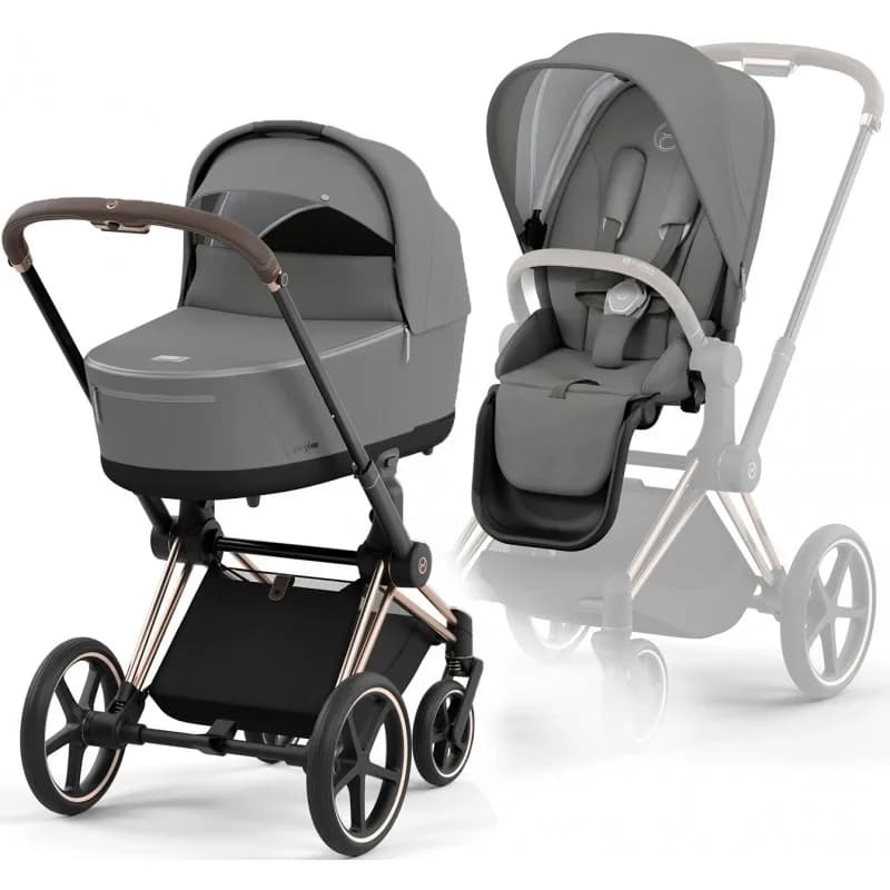 Коляска універсальна 2в1 Cybex Priam 4.0 Mirage Grey/Rosegold 523000809/4 фото 3 Коляска універсальна 2в1 Cybex Priam 4.0 Mirage Grey/Rosegold 523000809/4 фото 3
