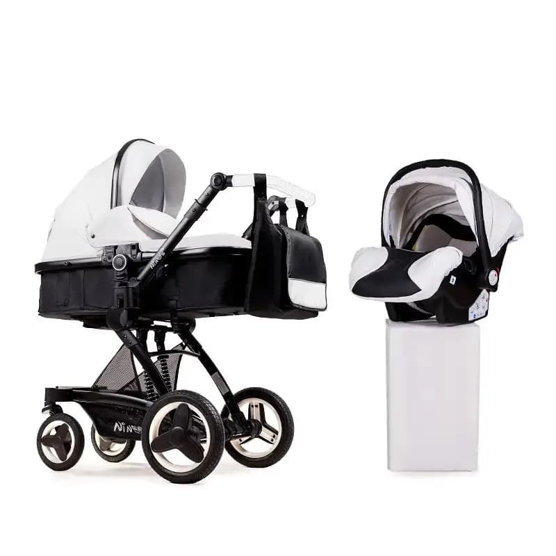 Коляска-трансформер 3в1 Ninos Bono Black and White NB3V12020BBW фото 2 Коляска-трансформер 3в1 Ninos Bono Black and White NB3V12020BBW фото 2