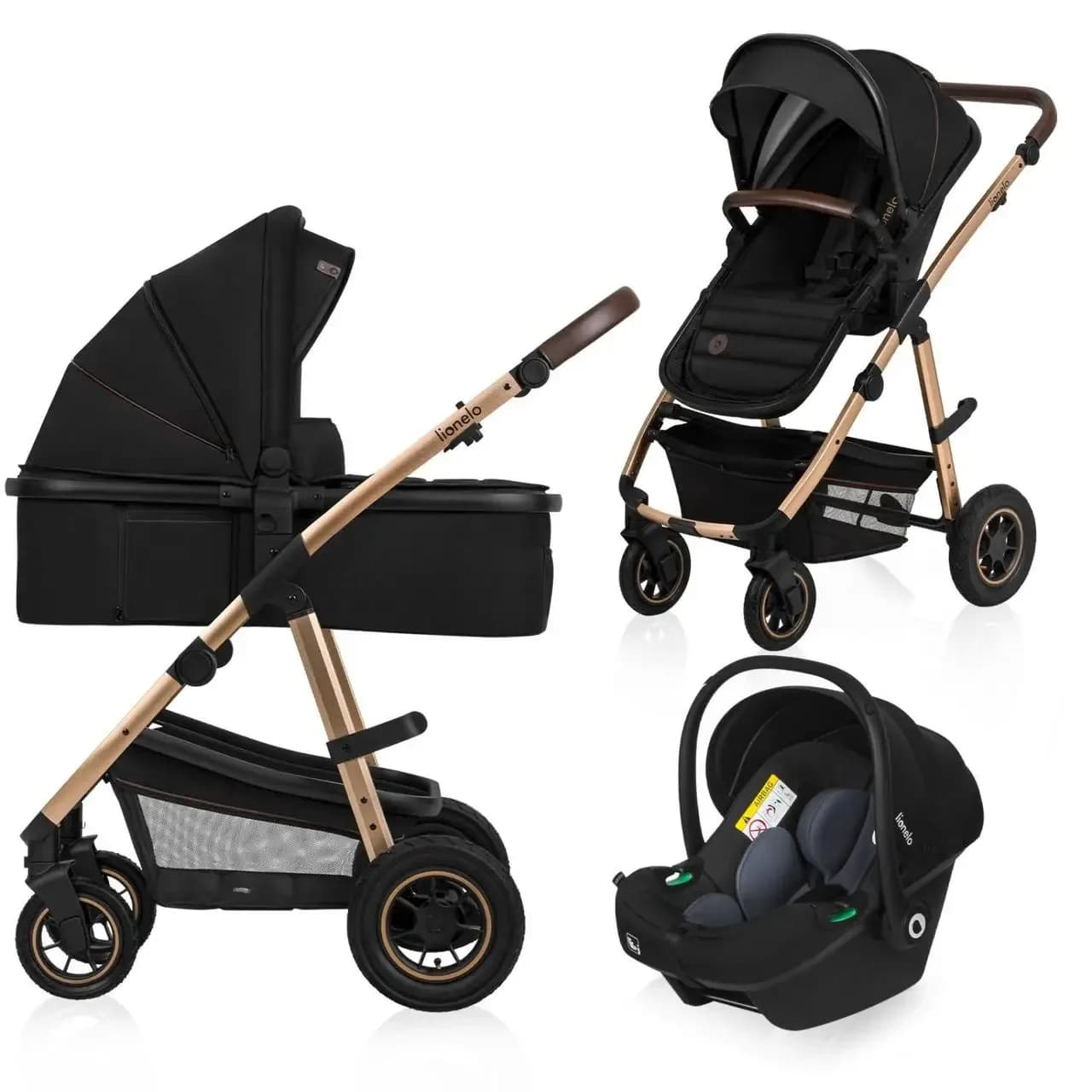 Коляска универсальная 3в1 Lionelo Amber 3 Black Onyx LO-AMBER BLACK ONYX (3in1) фото 2 Коляска универсальная 3в1 Lionelo Amber 3 Black Onyx LO-AMBER BLACK ONYX (3in1) фото 2