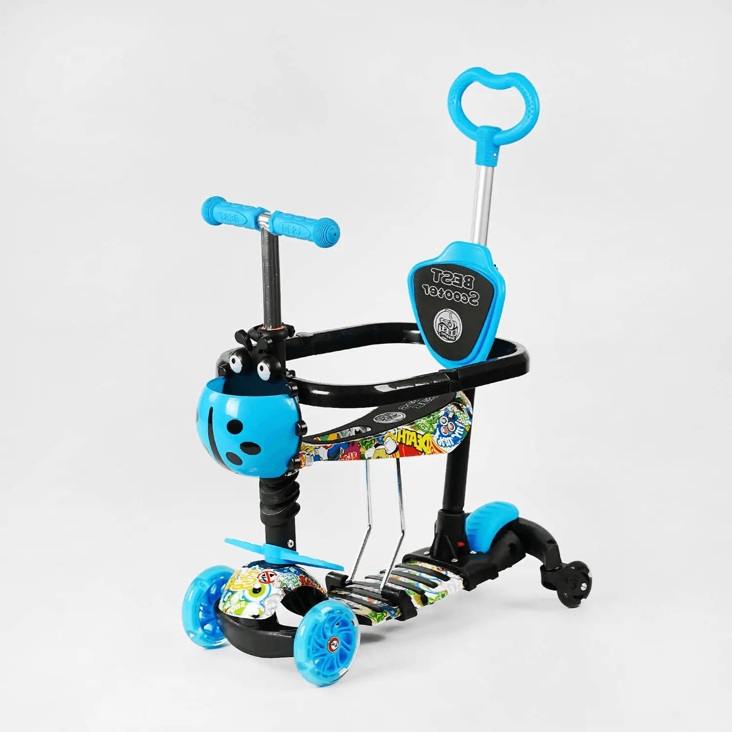 Самокат Best Scooter 3-х колесный с ручкой 5в1 LS-41805