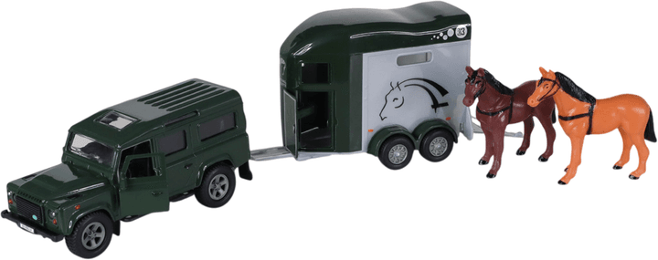 Машина TechnoDrive Land Rover з причепом та фігурками коней 520460.270