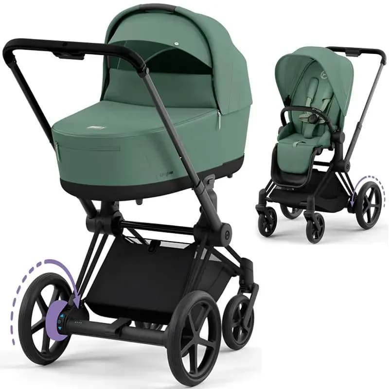 Коляска універсальна (люлька) Cybex e-Priam 4.0 Leaf Green/Matt Black 520020102LG/1-1 фото 3