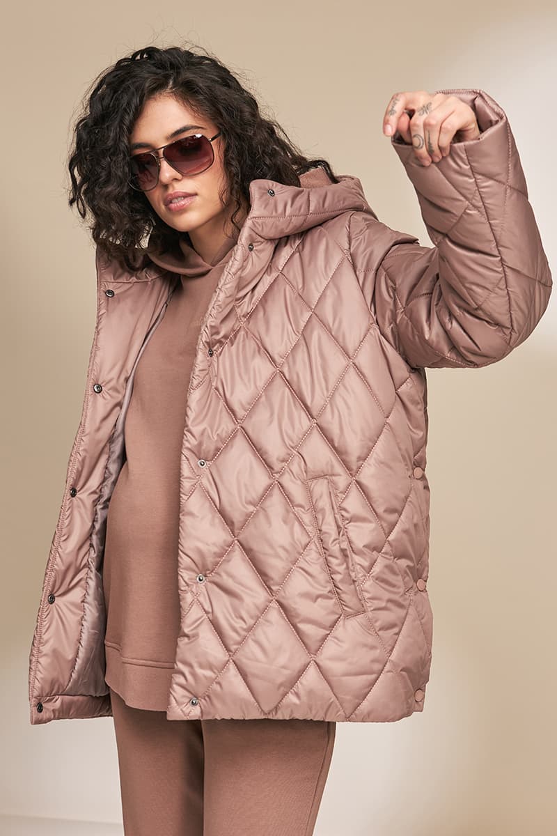 Куртка для вагітних S-XL Юла мама NOA OW-33.013 -коричневий Куртка для вагітних S-XL Юла мама NOA OW-33.013 -коричневий