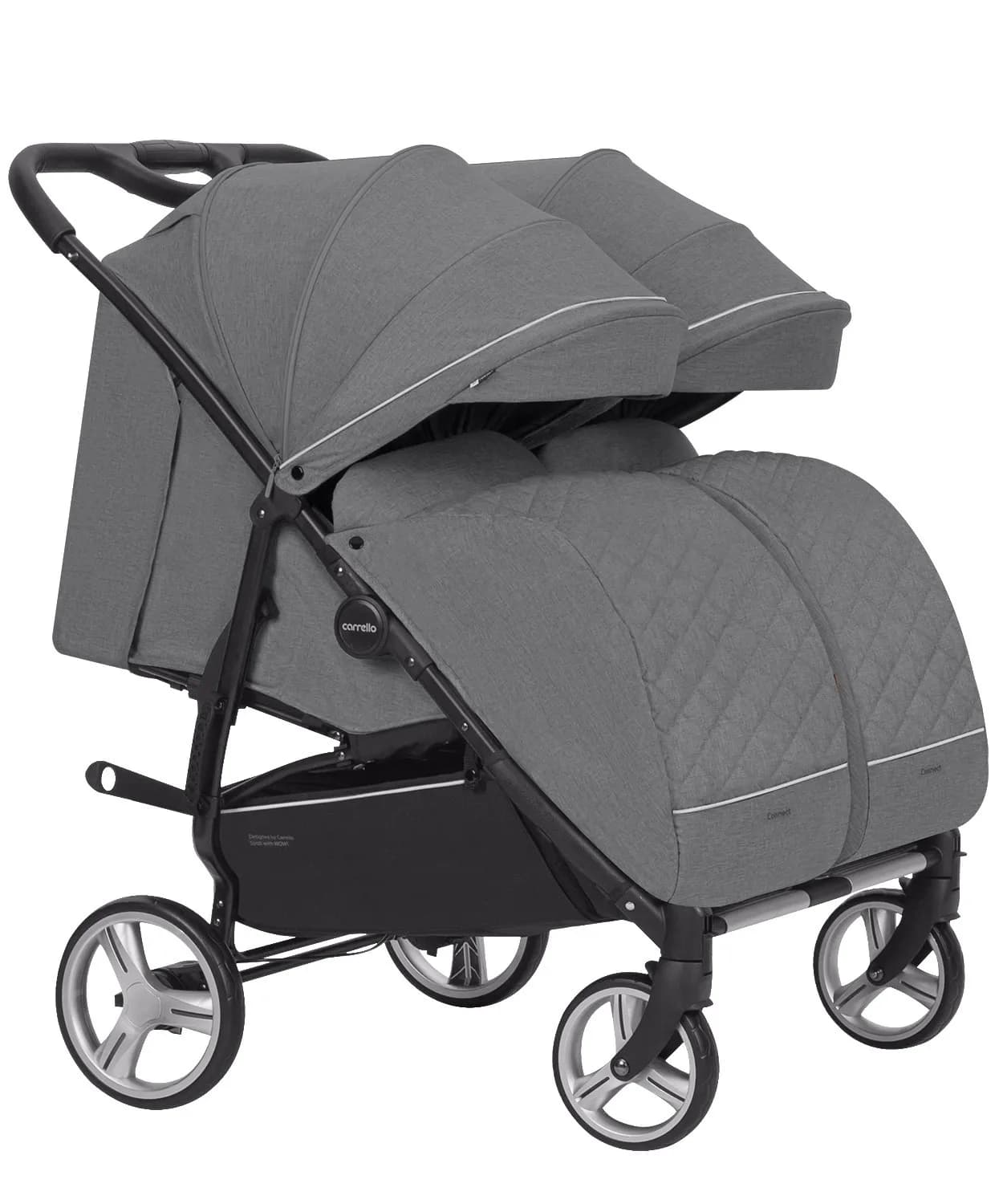 Коляска прогулянкова для двійні Carrello Connect CRL-5502 Serious Black фото 6