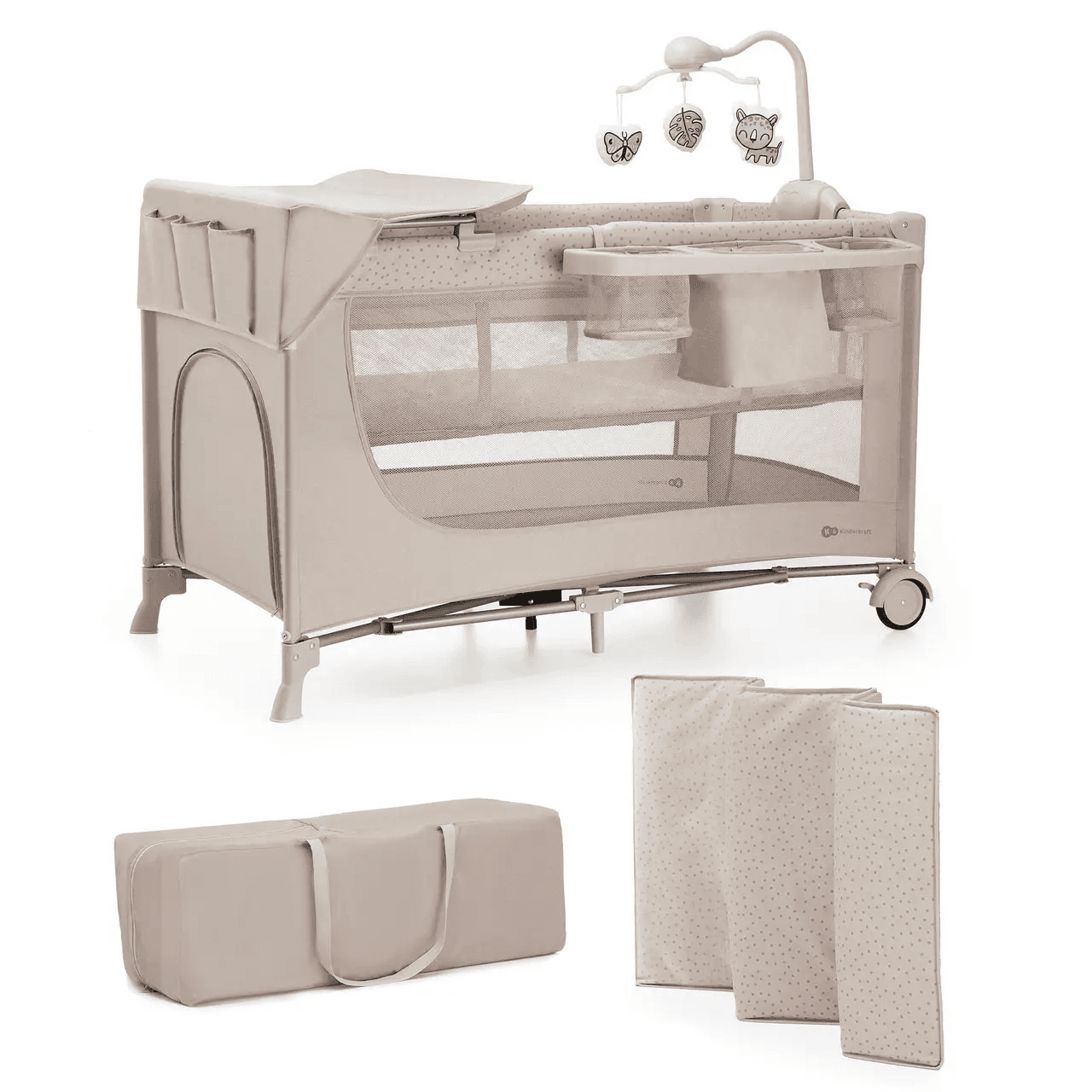 Кровать-манеж с пеленатором Kinderkraft Joy 2 KLJOY02BEG000AC Beige Кровать-манеж с пеленатором Kinderkraft Joy 2 KLJOY02BEG000AC Beige