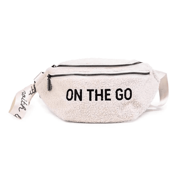 Сумка через плечо Childhome Banana bag teddy white CWBANATW