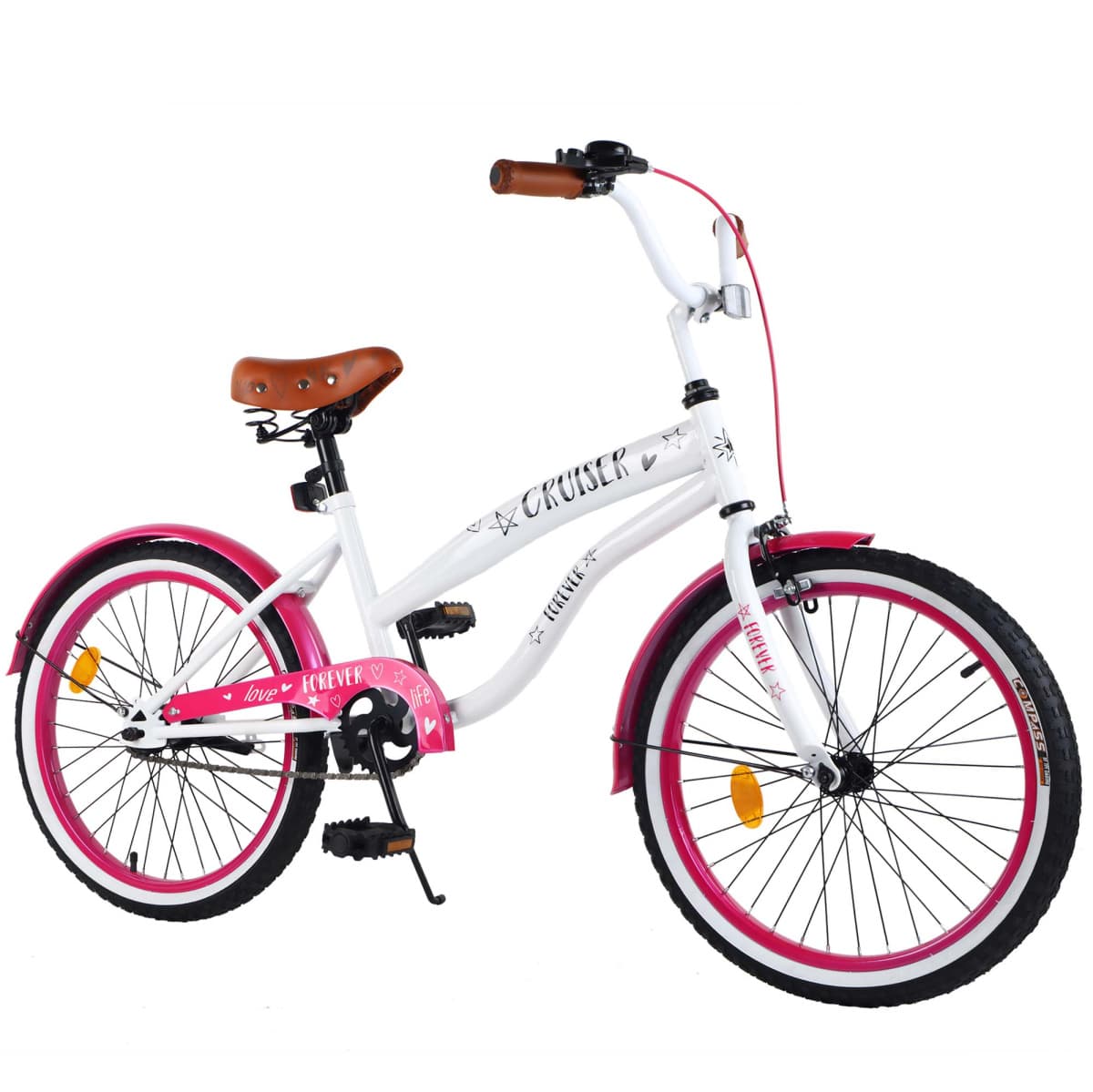 Велосипед 2-х колесный Tilly CRUISER 20" T-22036 white+crimson