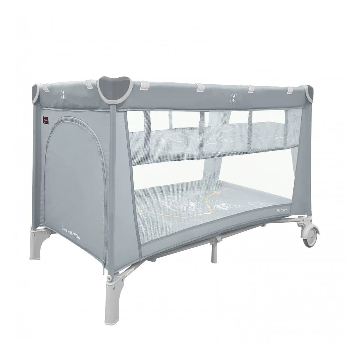 Ліжко-манеж Carrello Piccolo+ Ash Grey CRL-11501/2 Ліжко-манеж Carrello Piccolo+ Ash Grey CRL-11501/2