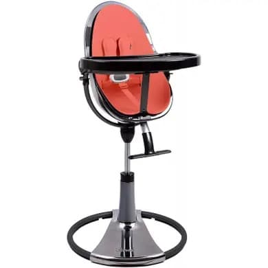 Стульчик для кормления Bloom Fresco Titanium + набор вкладышей Bloom Fresco persimmon red E10535-T-11-E10516-PRL