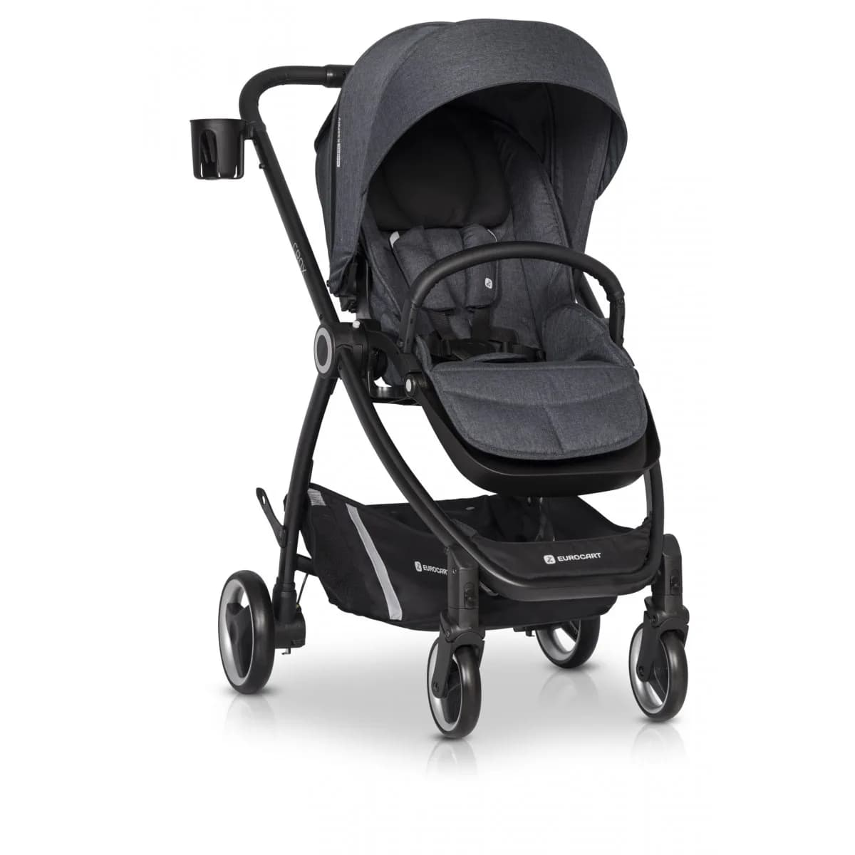 Коляска универсальная 2в1 Euro-cart Crox Coal 9023-ECC-01 фото 2 Коляска универсальная 2в1 Euro-cart Crox Coal 9023-ECC-01 фото 2