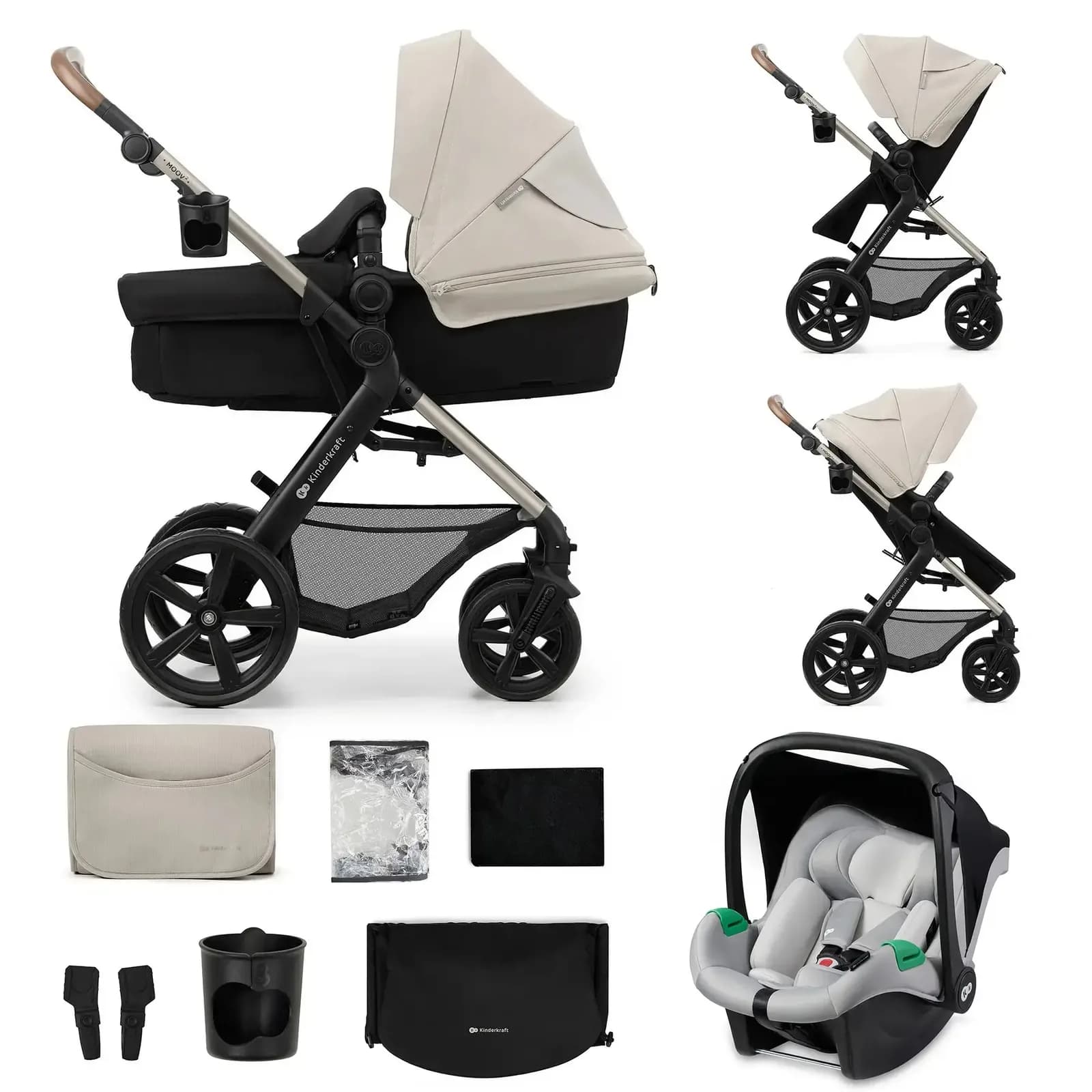 Коляска універсальна 3в1 Kinderkraft Moov 2 KSMOOV02GRYEV00 Moonlight Gray фото 2 Коляска універсальна 3в1 Kinderkraft Moov 2 KSMOOV02GRYEV00 Moonlight Gray фото 2