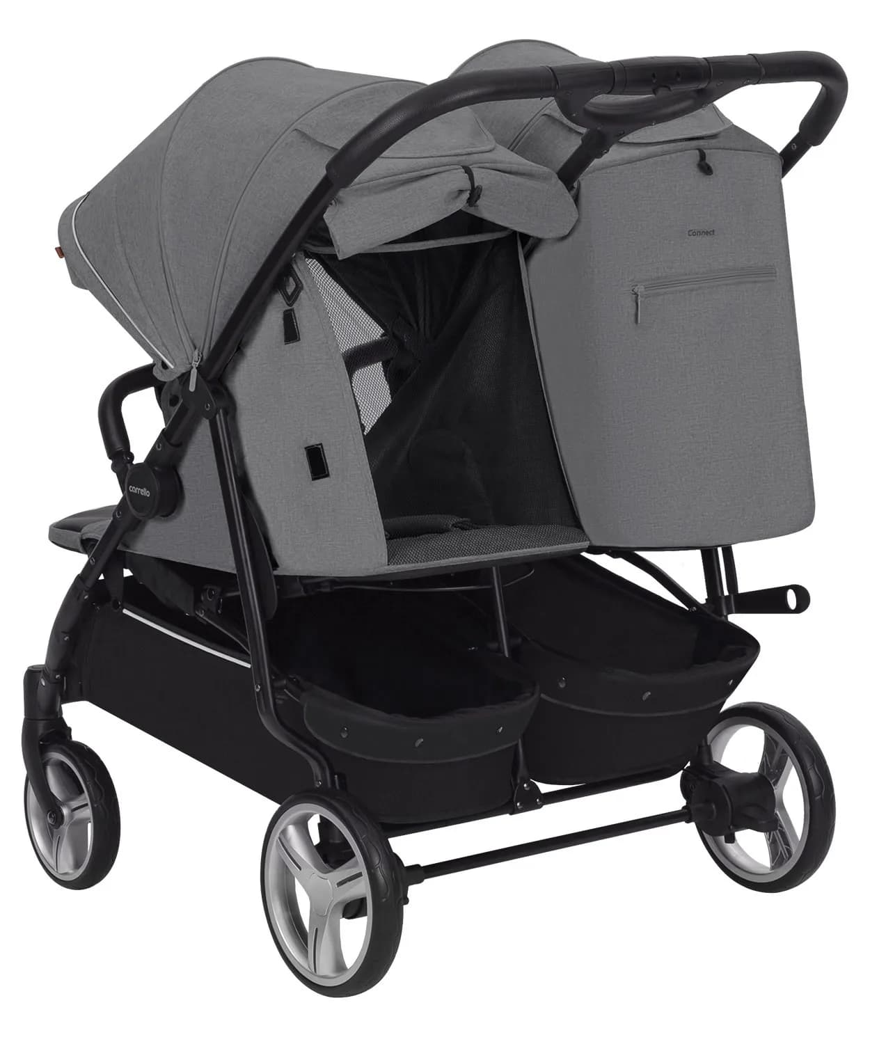 Коляска прогулянкова для двійні Carrello Connect CRL-5502 Serious Black фото 4