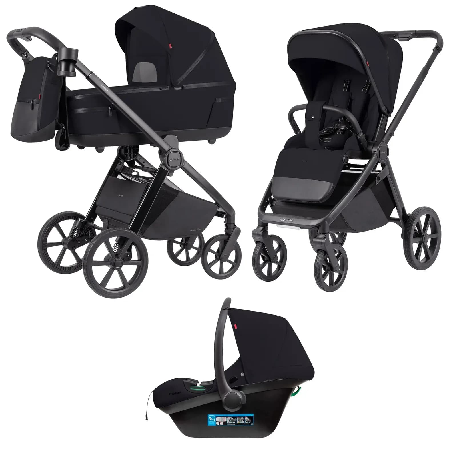 Коляска универсальная 3в1 Carrello Omega+ CRL-6545 Cosmo Black фото 6 Коляска универсальная 3в1 Carrello Omega+ CRL-6545 Cosmo Black фото 6