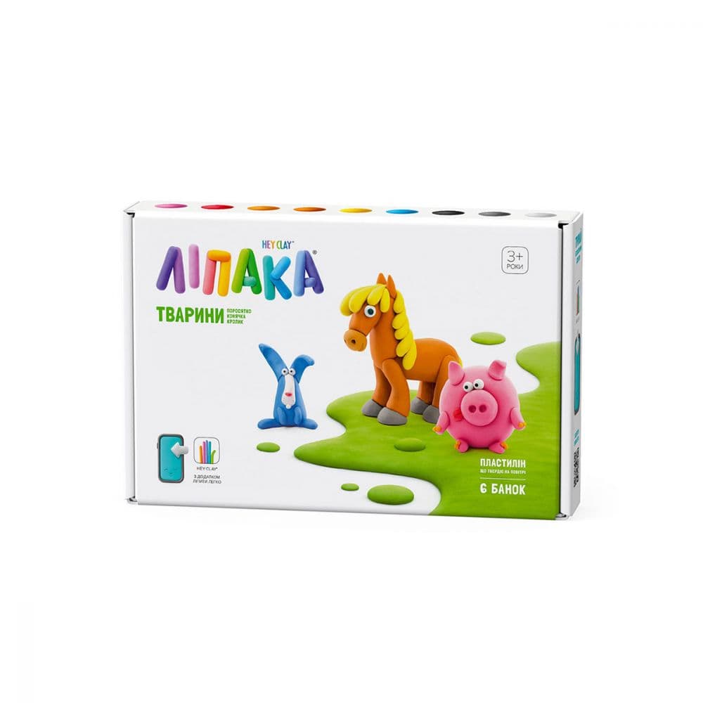 Набор для лепки Ліпака Поросенок, лошадка, кролик 60023-UA01