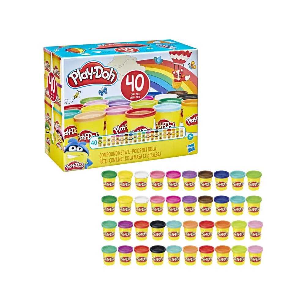 Маса для ліплення Play-Doh 40 банок E9413 фото 2 Маса для ліплення Play-Doh 40 банок E9413 фото 2