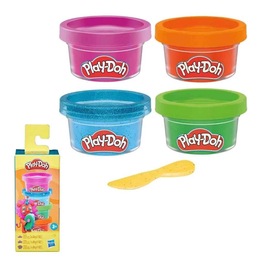Набір для ліплення Play-Doh 4 банки F7172 фото 2 Набір для ліплення Play-Doh 4 банки F7172 фото 2