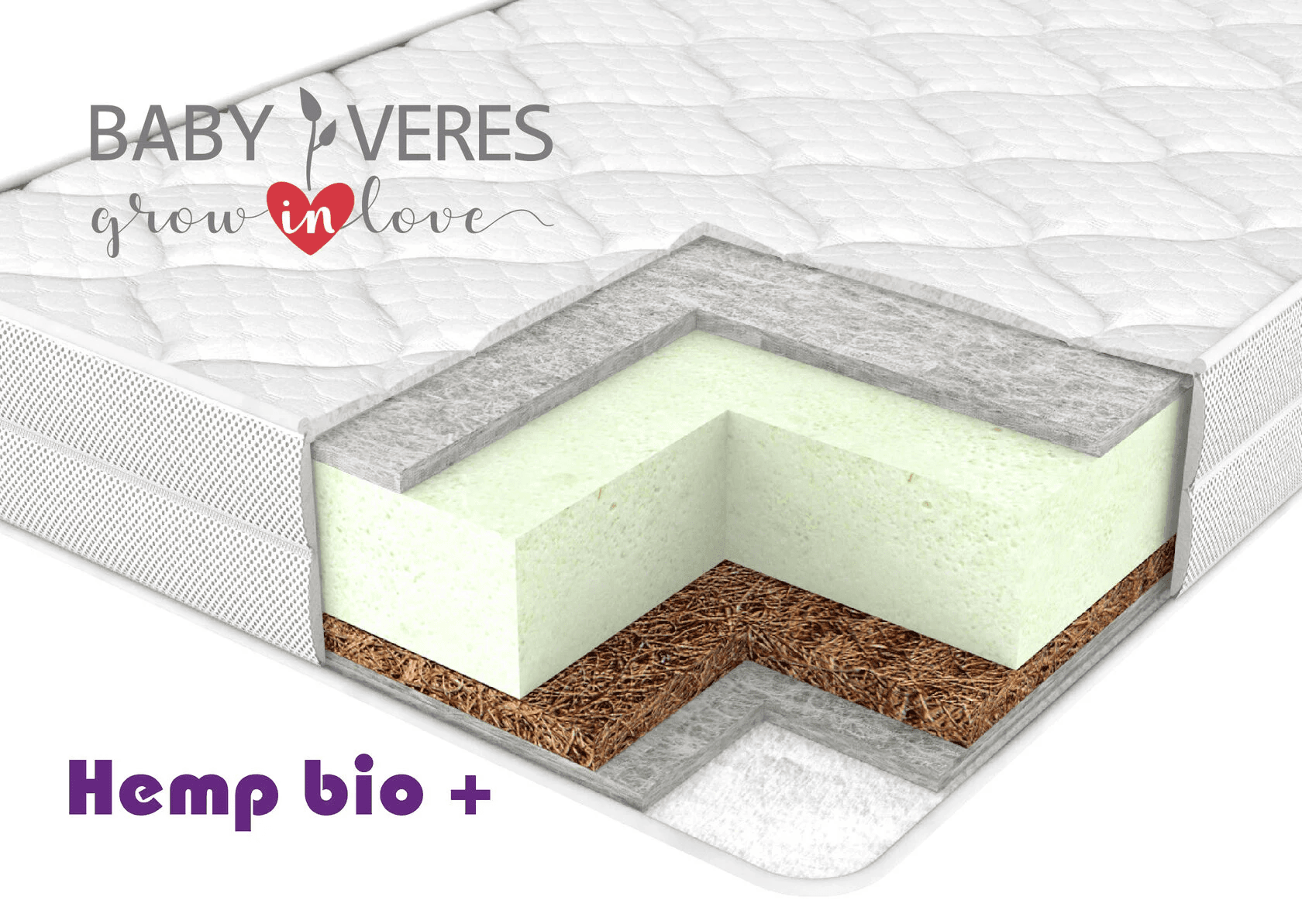 Матрац Верес Hemp bio+ 120х60х10 см 50.7.09