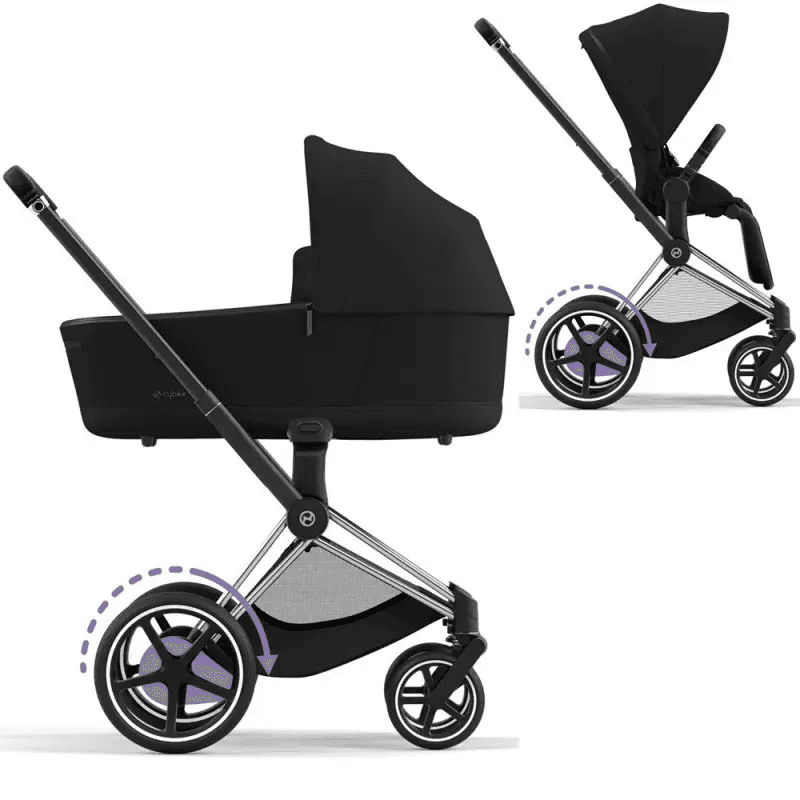Коляска універсальна 2в1 Cybex e-Priam Sepia Black/Chrome Black 520020102SB/2