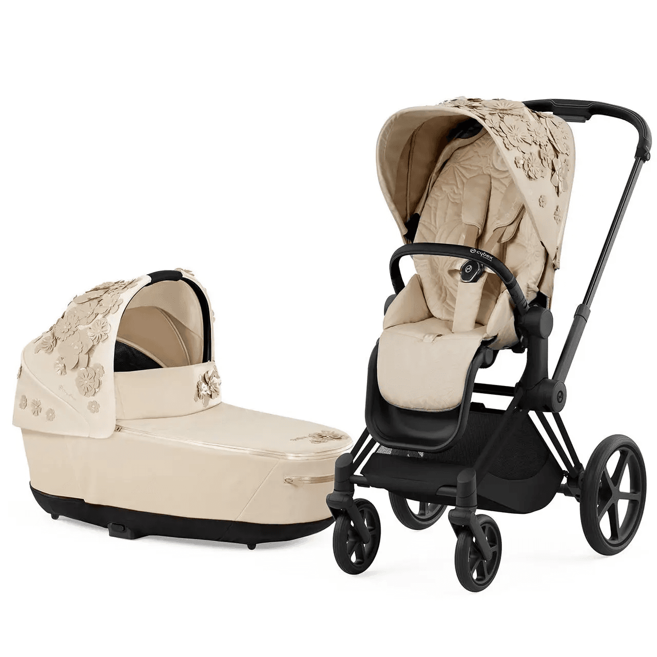 Коляска универсальная 2в1 Cybex Priam 4.0 Simply Flowers Beige/Matt Black 522000935/2 Коляска универсальная 2в1 Cybex Priam 4.0 Simply Flowers Beige/Matt Black 522000935/2