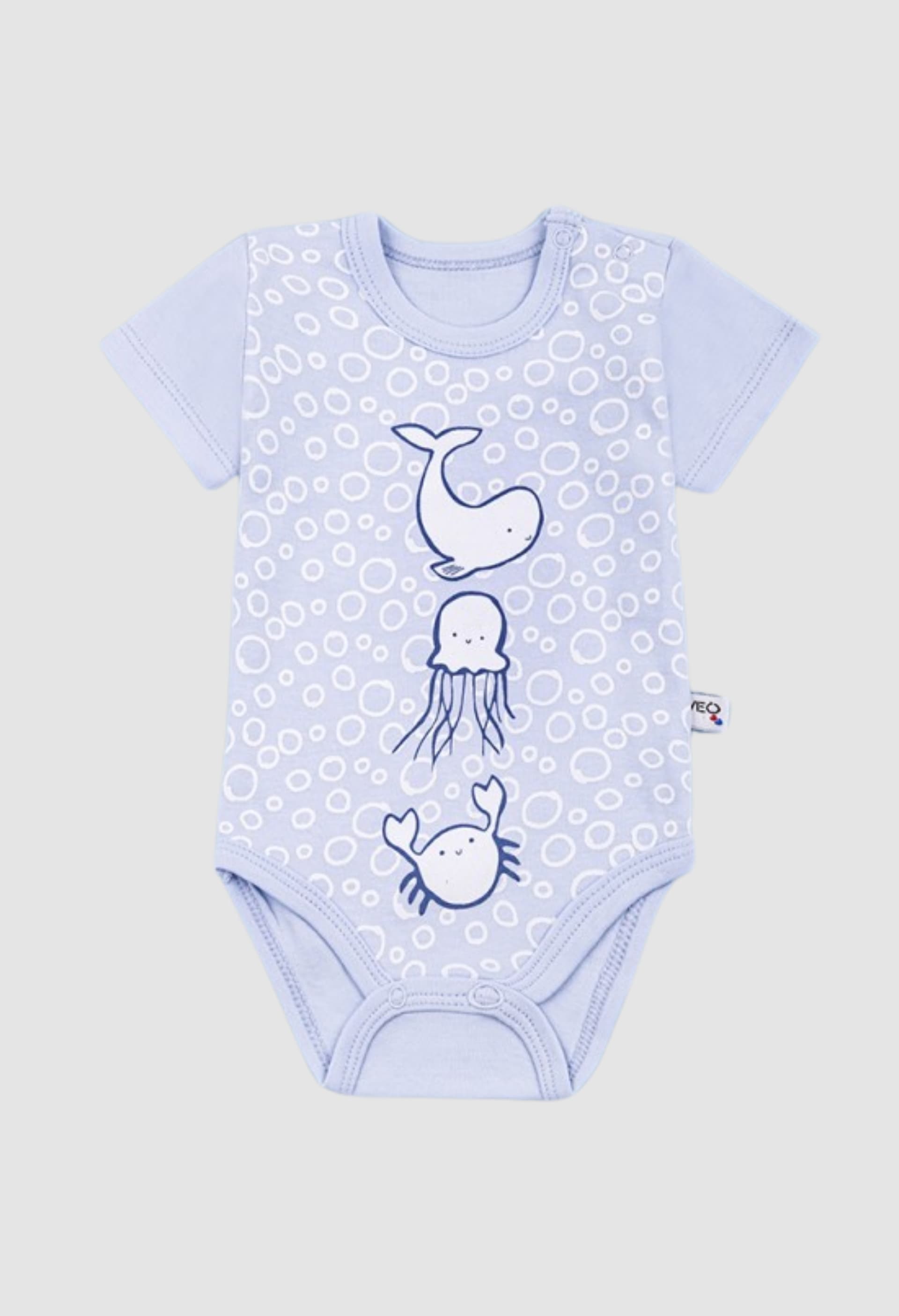 Боди для новорожденного 0-12 Veo Baby 12833 - голубой Боди для новорожденного 0-12 Veo Baby 12833 - голубой