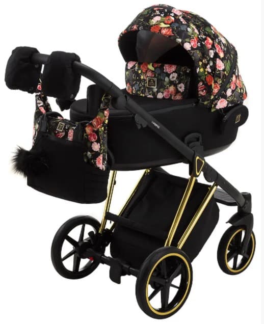 Коляска универсальная 2в1 Adamex Porto Special Edition Gold Flowers-1 625663 Коляска универсальная 2в1 Adamex Porto Special Edition Gold Flowers-1 625663