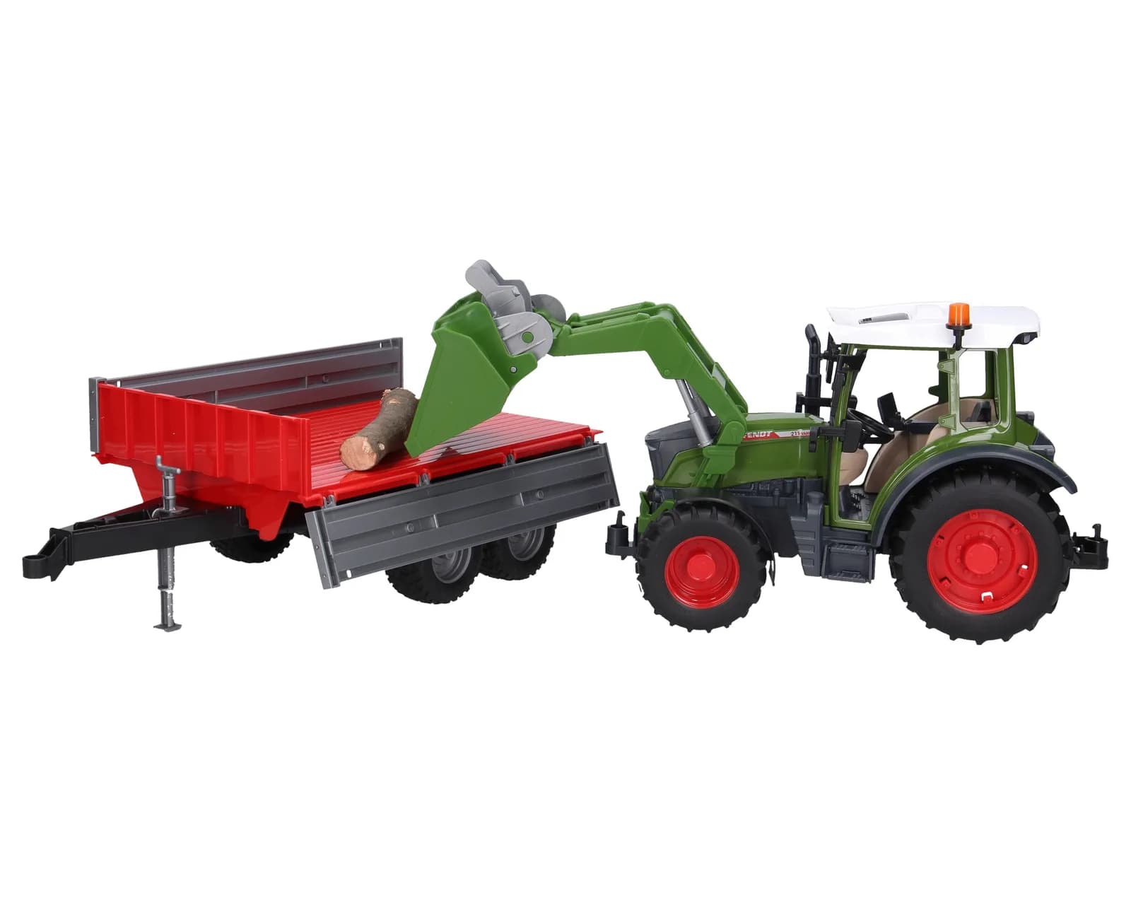 Трактор Fendt Vario 211 з фронтальним навантажувачем і причепом-самоскидом Bruder 02182 фото 3