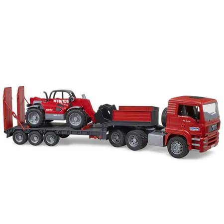 Тягач MAN TGA с прицепом и телескопический погрузчик Manitou MLT 633 Bruder 02774 фото 3
