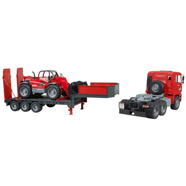 Тягач MAN TGA с прицепом и телескопический погрузчик Manitou MLT 633 Bruder 02774 фото 5