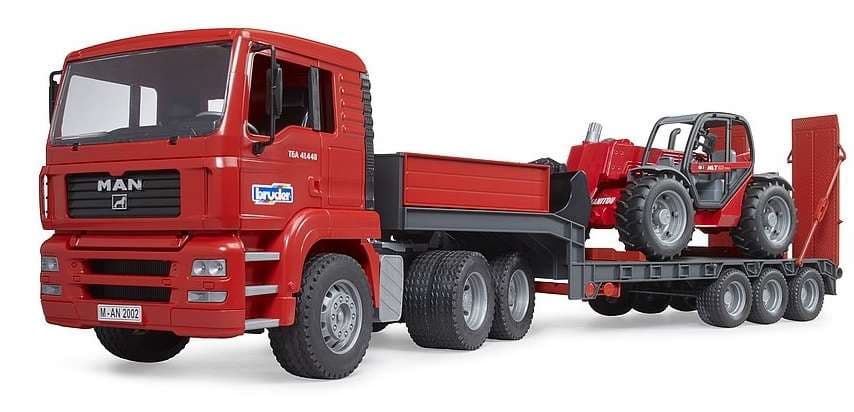 Тягач MAN TGA з причепом та телесопічний навантажувач Manitou MLT 633 Bruder 02774