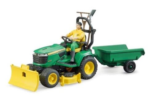 Садовий трактор John Deere з причіпом та фігуркою садівника Bruder 62104 Садовий трактор John Deere з причіпом та фігуркою садівника Bruder 62104