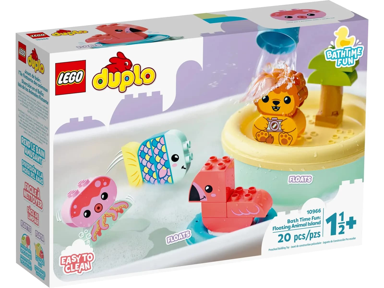 Конструктор Lego Duplo Плавающий остров с животными 20дет 10966 фото 2