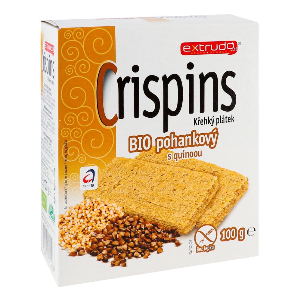 Хлібці органічні з гречкою та кіноа Crispins 100г 27770-1704 Хлібці органічні з гречкою та кіноа Crispins 100г 27770-1704