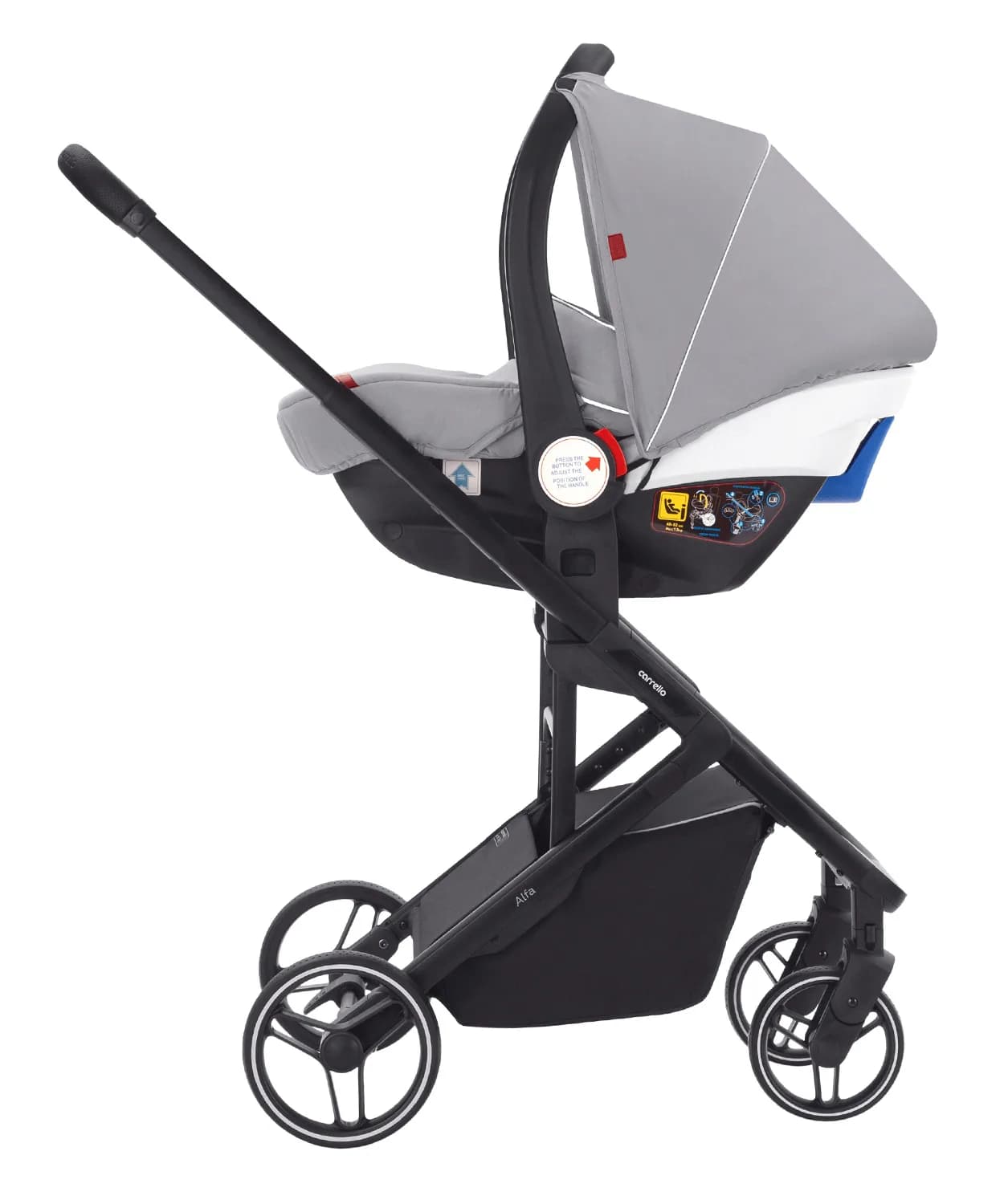 Коляска універсальна 3в1 CARRELLO Alfa CLR-6508 Cloud Grey фото 4 Коляска універсальна 3в1 CARRELLO Alfa CLR-6508 Cloud Grey фото 4