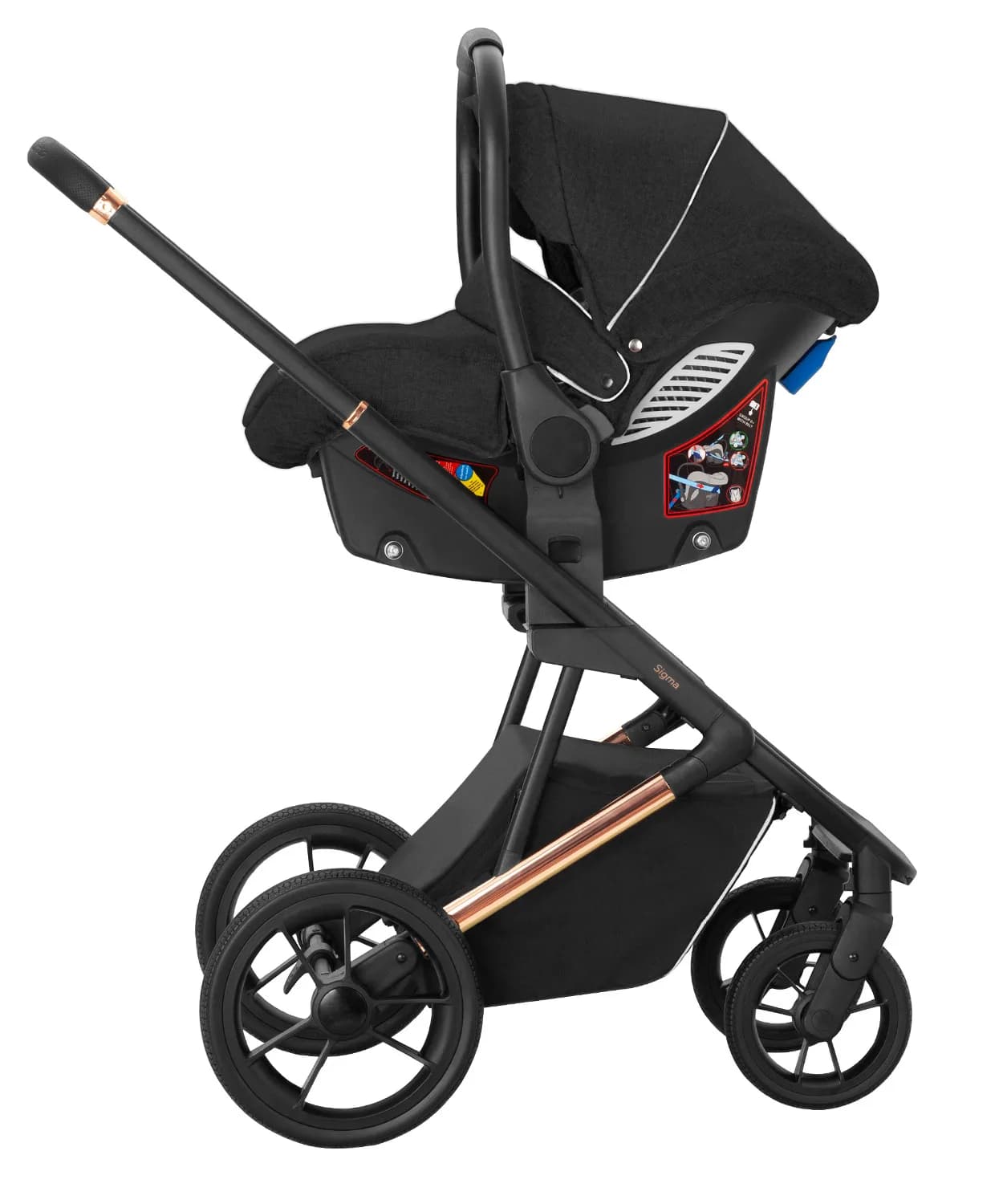 Коляска універсальна 3в1 CARRELLO Sigma Raven Black CRL-6510 фото 3
