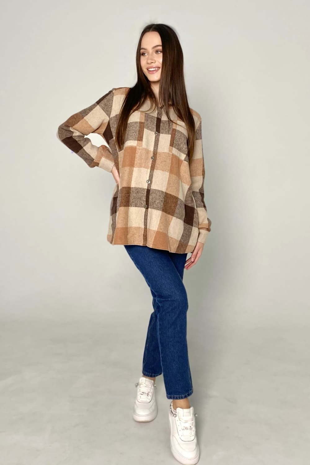 Сорочка дог.рук Dianora 2355 1112 -коричневий Сорочка дог.рук Dianora 2355 1112 -коричневий