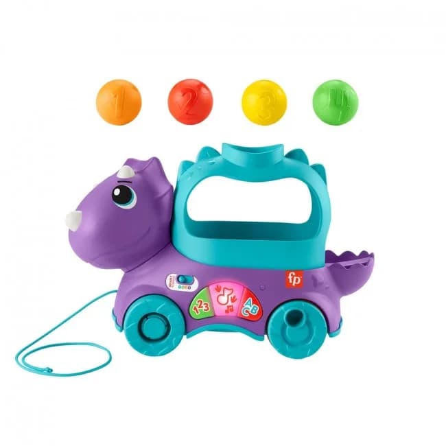Каталка Fisher-price Веселий трицератопс HNR53 фото 9 Каталка Fisher-price Веселий трицератопс HNR53 фото 9