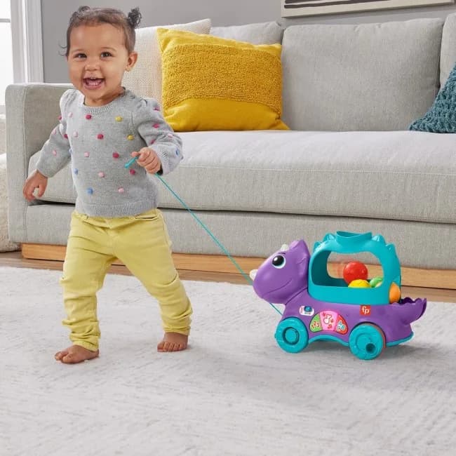 Каталка Fisher-price Веселий трицератопс HNR53 фото 3 Каталка Fisher-price Веселий трицератопс HNR53 фото 3
