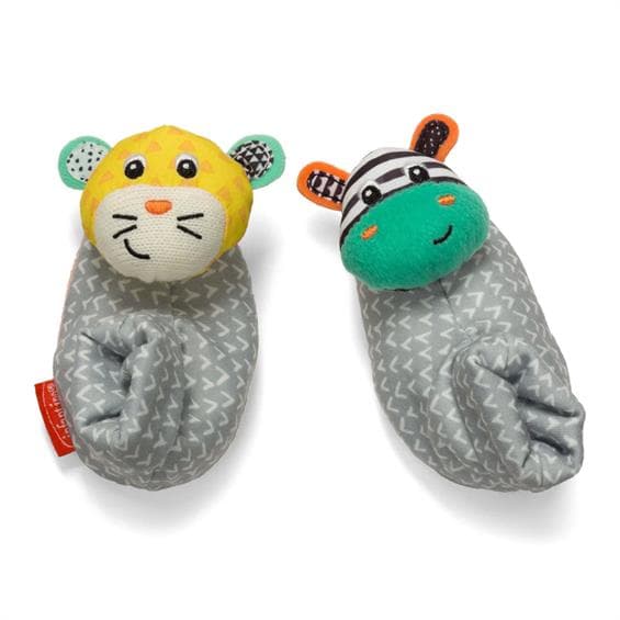 Брязкальця-шкарпетки Infantino Зебра та тигр 206893I