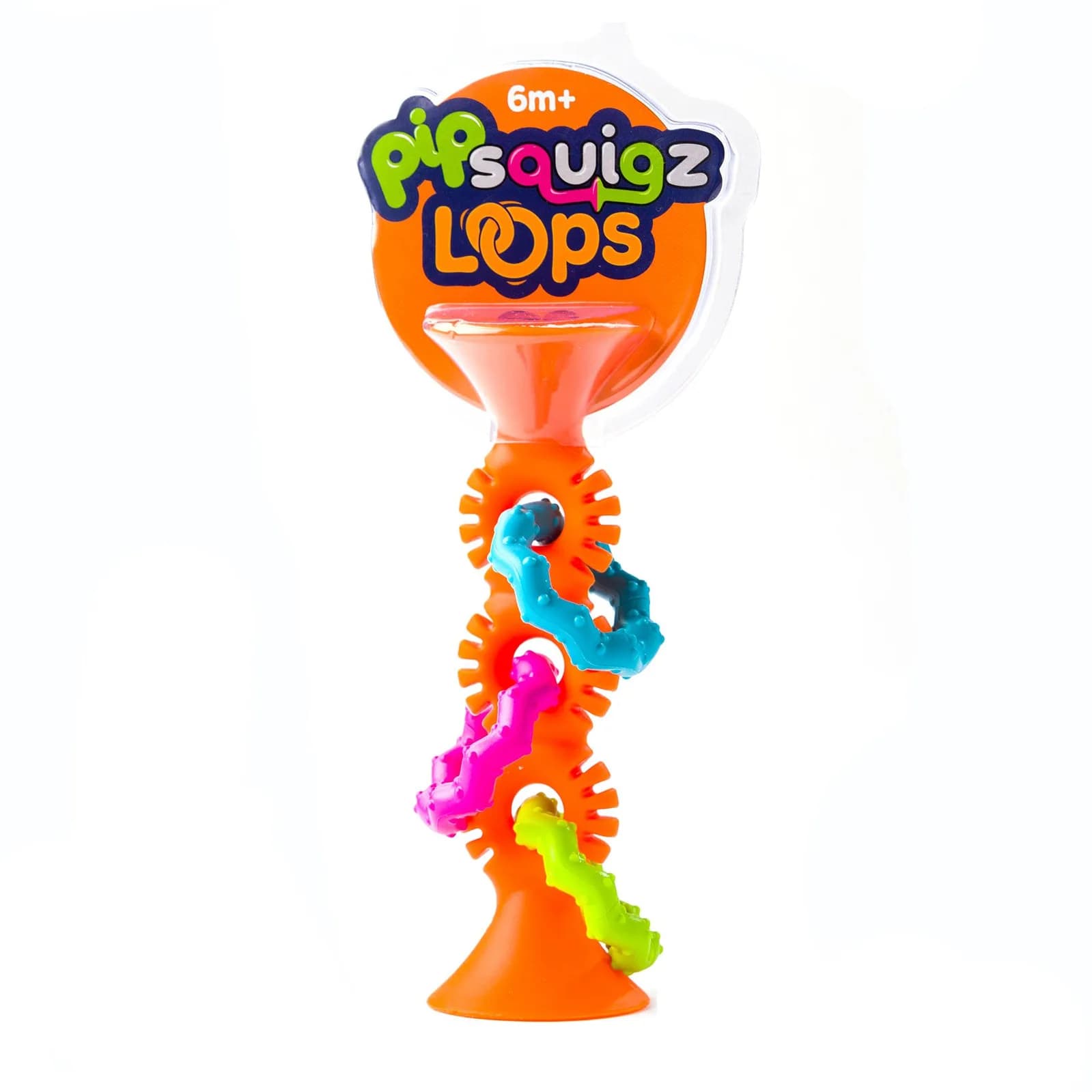 Брязкальце-прорізувач Fat Brain Toys pipSquigz Loops F165ML фото 7 Брязкальце-прорізувач Fat Brain Toys pipSquigz Loops F165ML фото 7