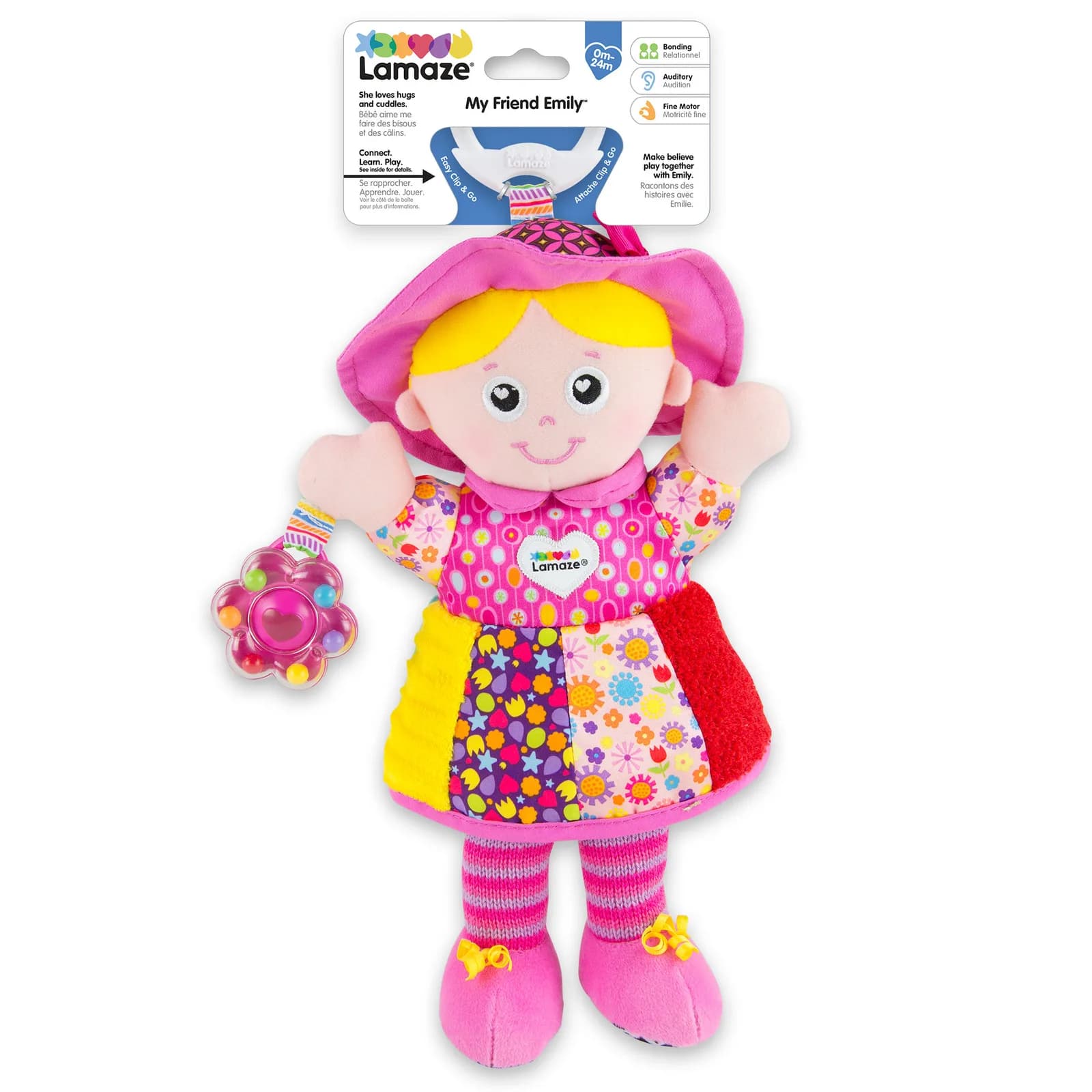 Підвіска Lamaze Лялька Емілі з брязкальцем L27026 фото 9 Підвіска Lamaze Лялька Емілі з брязкальцем L27026 фото 9