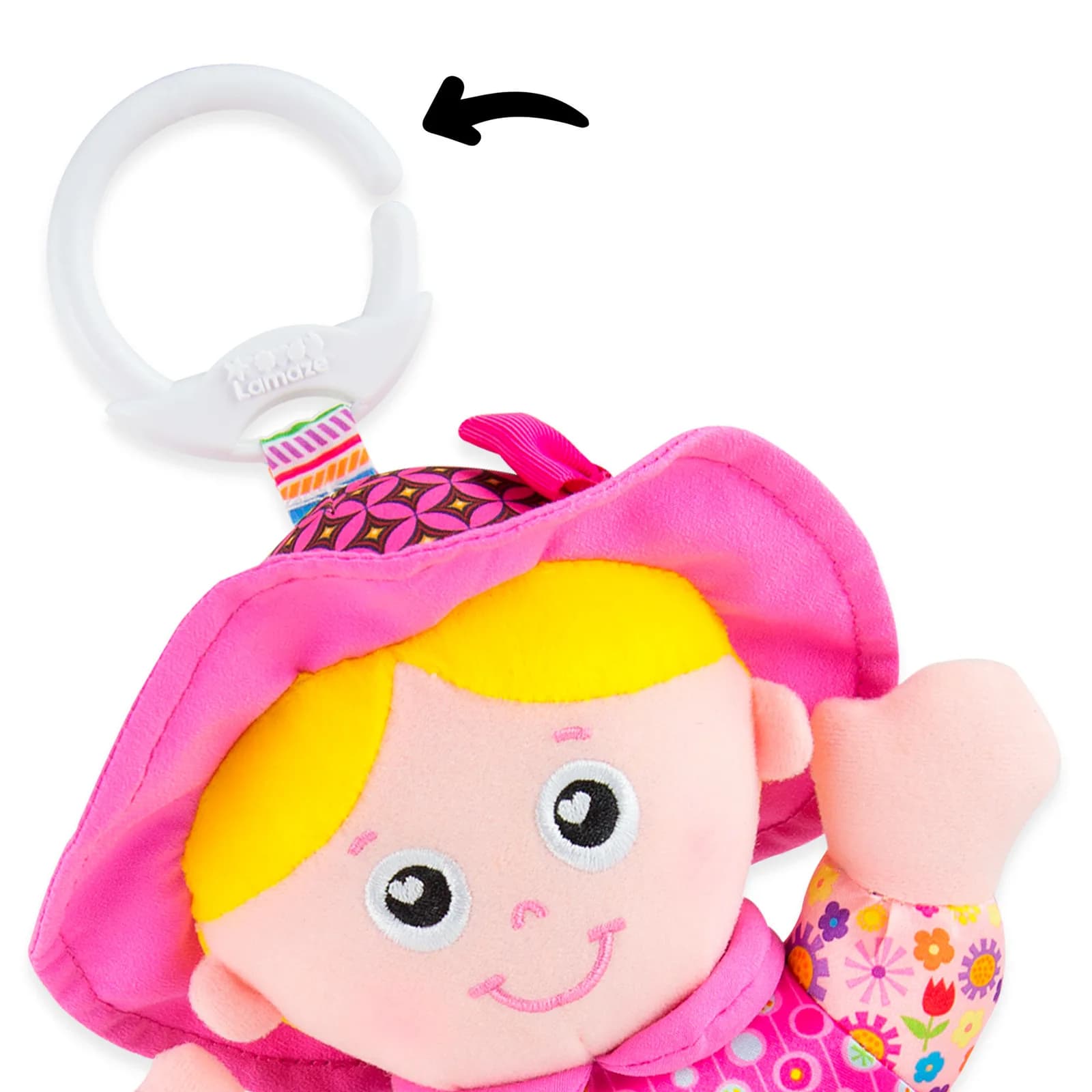 Підвіска Lamaze Лялька Емілі з брязкальцем L27026 фото 8 Підвіска Lamaze Лялька Емілі з брязкальцем L27026 фото 8