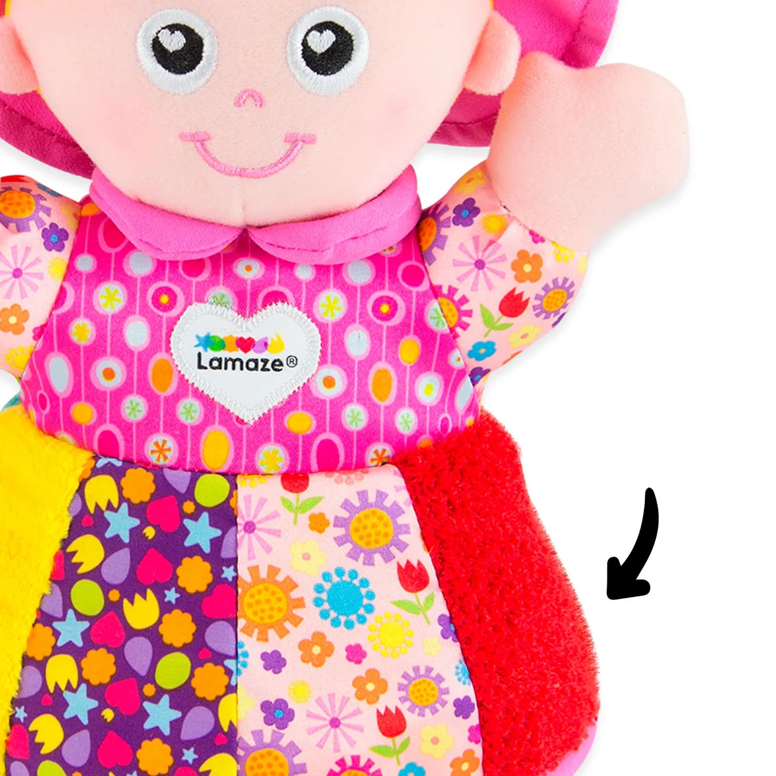 Підвіска Lamaze Лялька Емілі з брязкальцем L27026 фото 5 Підвіска Lamaze Лялька Емілі з брязкальцем L27026 фото 5