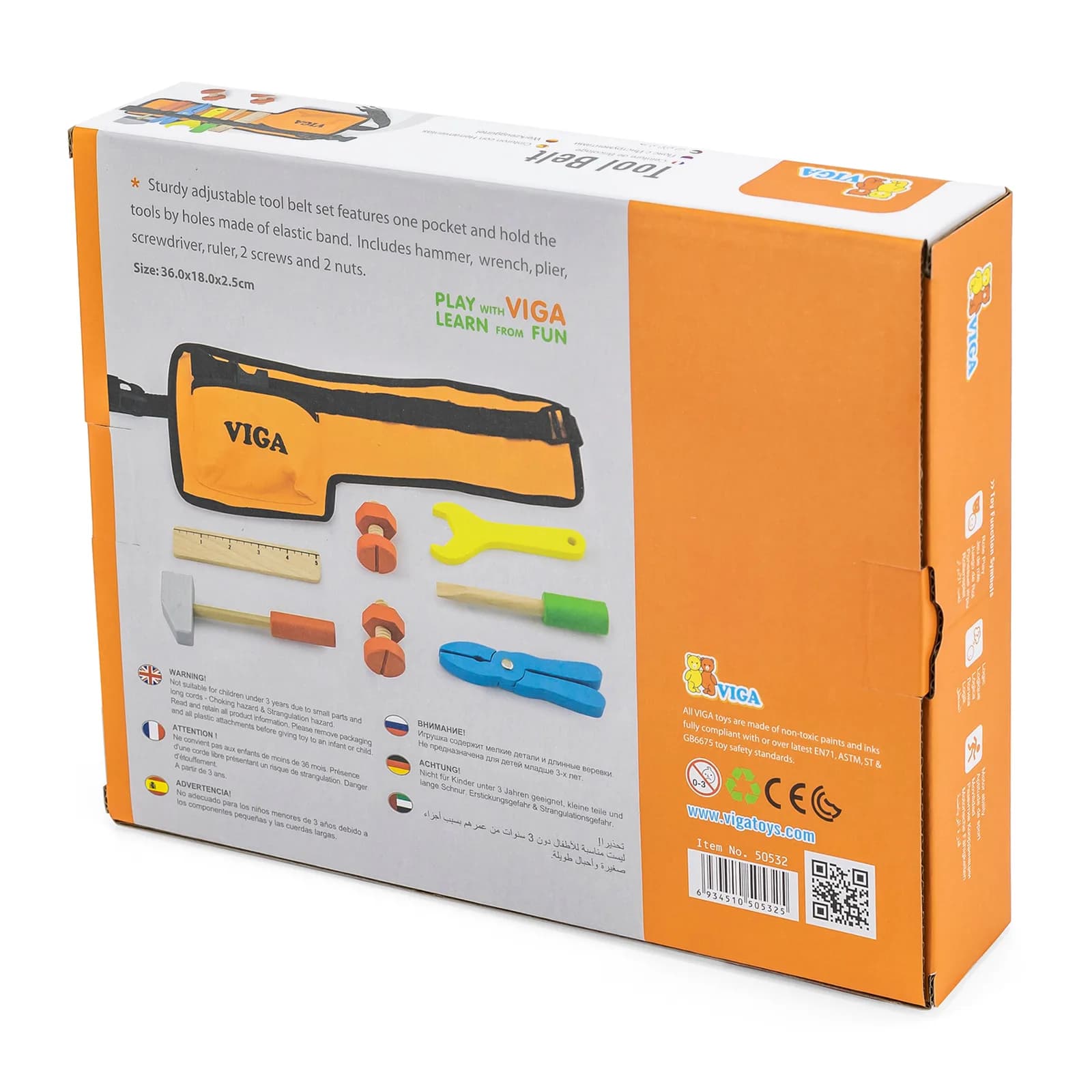 Набір ігровий Viga Toys Пояс з інструментами 50532 фото 4 Набір ігровий Viga Toys Пояс з інструментами 50532 фото 4