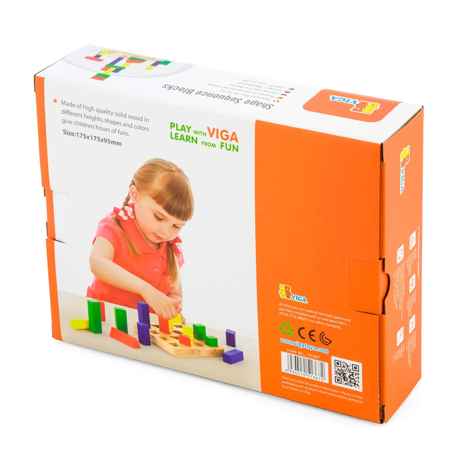 Сортер дерев'яний Viga Toys Фігури та розміри 51367 фото 2 Сортер дерев'яний Viga Toys Фігури та розміри 51367 фото 2